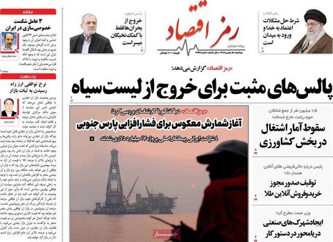 صفحه اول اقتصادی روزنامه های ایران دوشنبه ۱5 بهمن