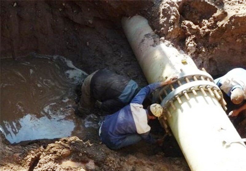 تعمیر خط انتقال آب به شرق اصفهان پایان یافت