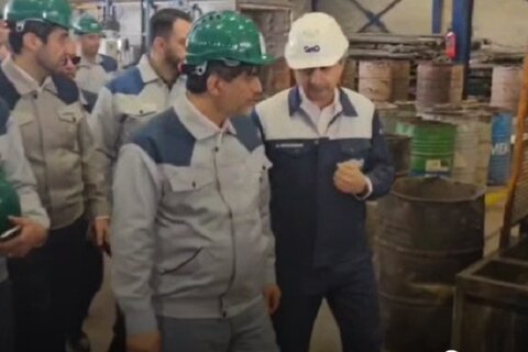 بازدید مدیرعامل گروه فولاد مبارکه از کارخانه گندله‌سازی شرکت فولاد سنگان
