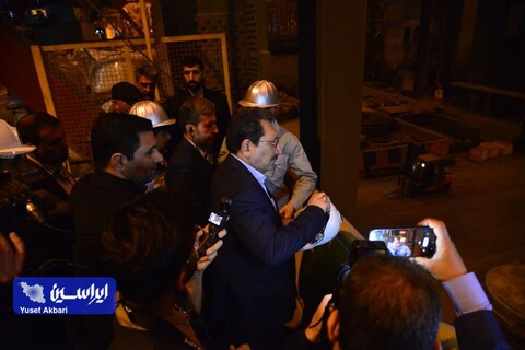 ‌ بازدید وزیر صمت از واحدهای آهن‌سازی و فولادسازی فولاد مبارکه