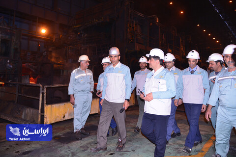 بازدید مدیرعامل گروه فولاد مبارکه از خطوط تولید شرکت فولاد و نورد سبا