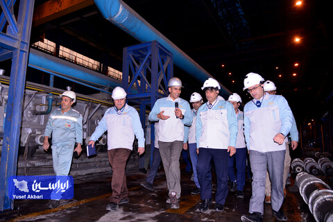 بازدید مدیرعامل گروه فولاد مبارکه از خطوط تولید شرکت فولاد و نورد سبا