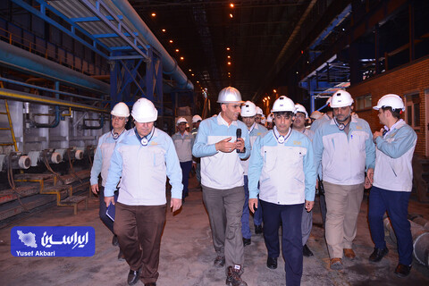 بازدید مدیرعامل گروه فولاد مبارکه از خطوط تولید شرکت فولاد و نورد سبا