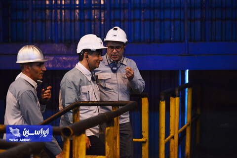 بازدید مدیرعامل گروه فولاد مبارکه از خطوط تولید شرکت فولاد و نورد سبا