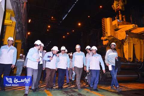 بازدید مدیرعامل گروه فولاد مبارکه از خطوط تولید شرکت فولاد و نورد سبا