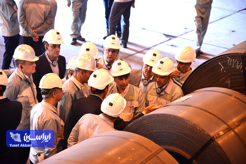 بازدید مدیرعامل گروه فولاد مبارکه از خطوط تولید شرکت فولاد و نورد سبا