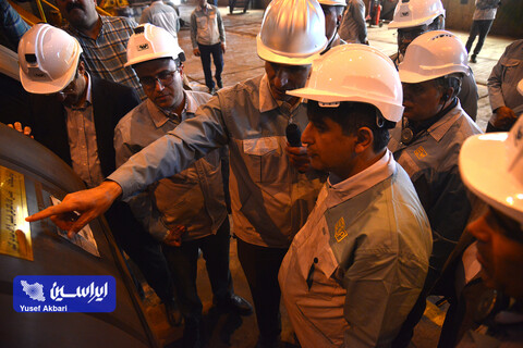 بازدید مدیرعامل گروه فولاد مبارکه از خطوط تولید شرکت فولاد و نورد سبا