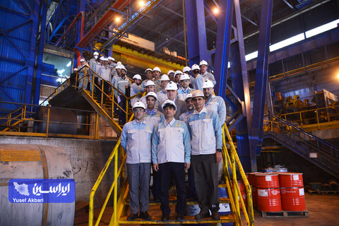 بازدید مدیرعامل گروه فولاد مبارکه از خطوط تولید شرکت فولاد و نورد سبا