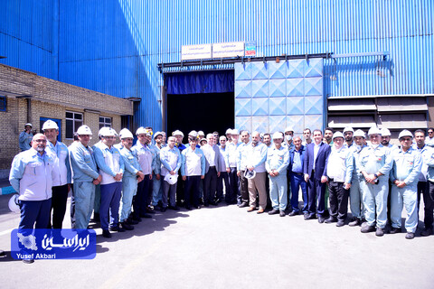 بازدید مدیرعامل گروه فولاد مبارکه از خطوط تولید شرکت فولاد و نورد سبا