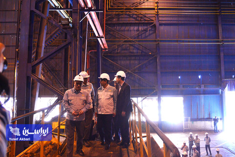بازدید مدیرعامل گروه فولاد مبارکه از خطوط تولید شرکت فولاد و نورد سبا