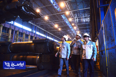 بازدید مدیرعامل گروه فولاد مبارکه از خطوط تولید شرکت فولاد و نورد سبا