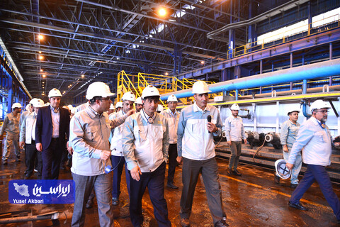 بازدید مدیرعامل گروه فولاد مبارکه از خطوط تولید شرکت فولاد و نورد سبا