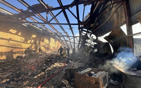 مهار آتش‌سوزی کارخانه موتورسیکلت‌سازی مشهد