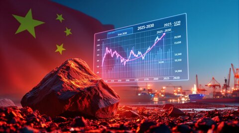 بهای سنگ‌آهن چین پایین آمد