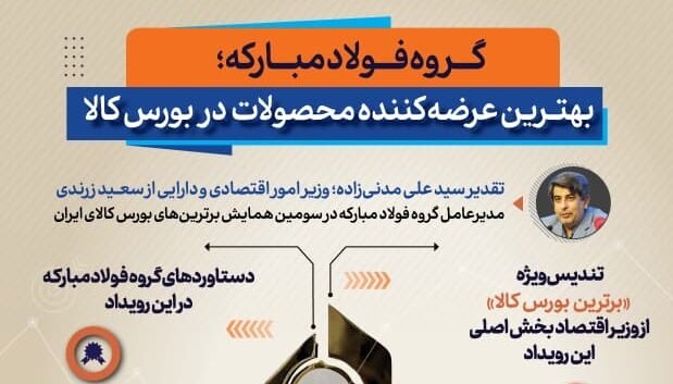 گروه فولاد مبارکه؛ بهترین عرضه‌کننده محصولات در بورس کالا