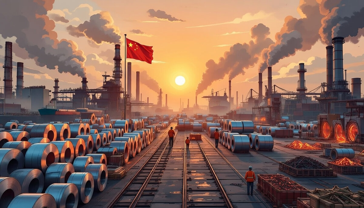 حجم صادرات فولاد چین در ۱۲ سال گذشته